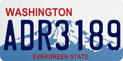 WA license plate ADR3189