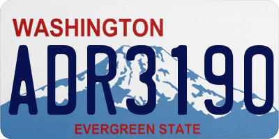 WA license plate ADR3190