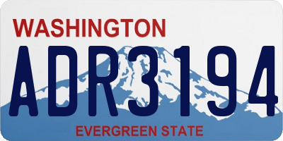 WA license plate ADR3194