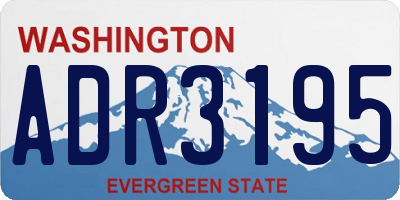 WA license plate ADR3195