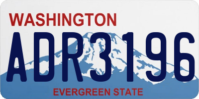 WA license plate ADR3196