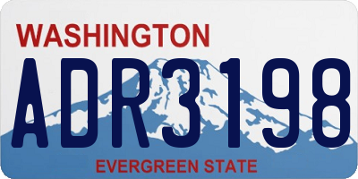 WA license plate ADR3198