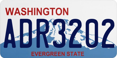WA license plate ADR3202