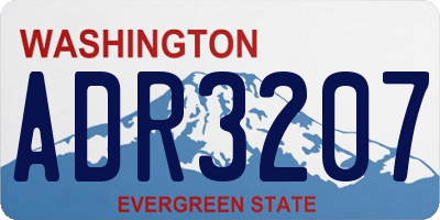 WA license plate ADR3207