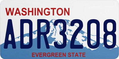 WA license plate ADR3208