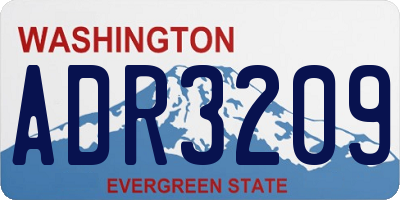 WA license plate ADR3209