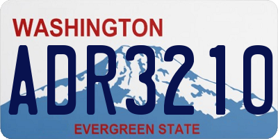 WA license plate ADR3210