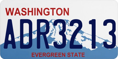 WA license plate ADR3213
