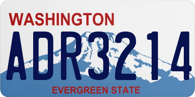 WA license plate ADR3214