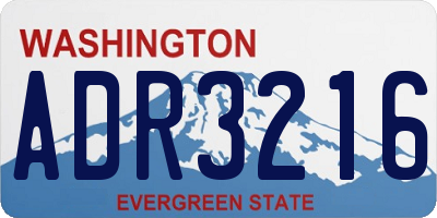 WA license plate ADR3216
