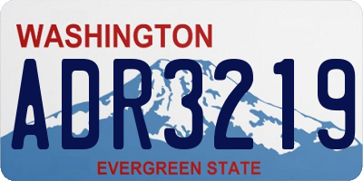 WA license plate ADR3219