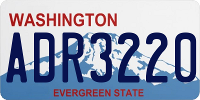 WA license plate ADR3220