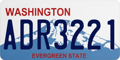WA license plate ADR3221