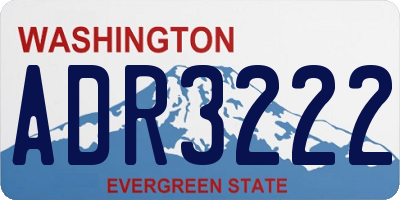 WA license plate ADR3222