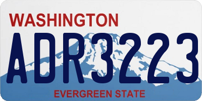 WA license plate ADR3223