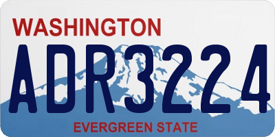 WA license plate ADR3224