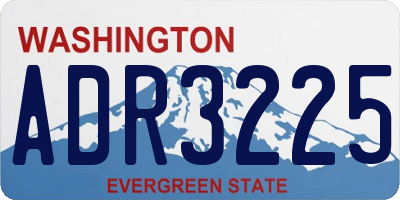 WA license plate ADR3225