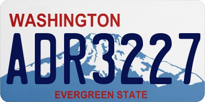 WA license plate ADR3227