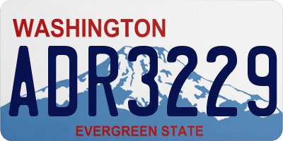 WA license plate ADR3229
