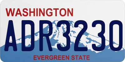 WA license plate ADR3230