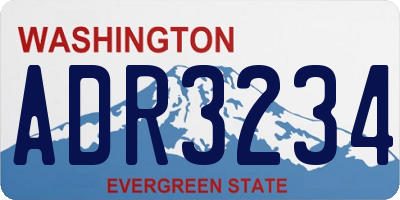 WA license plate ADR3234