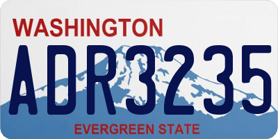 WA license plate ADR3235