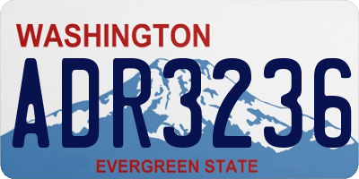 WA license plate ADR3236