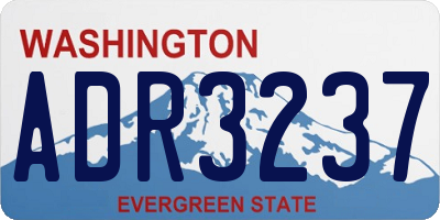 WA license plate ADR3237