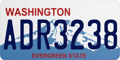 WA license plate ADR3238