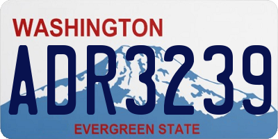 WA license plate ADR3239