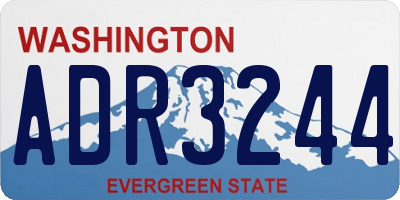 WA license plate ADR3244