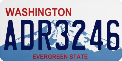 WA license plate ADR3246