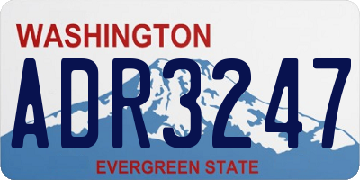 WA license plate ADR3247