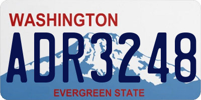 WA license plate ADR3248