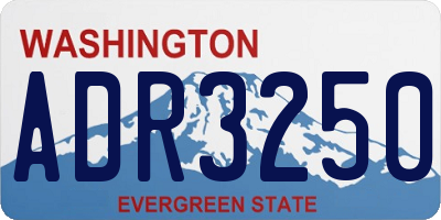 WA license plate ADR3250