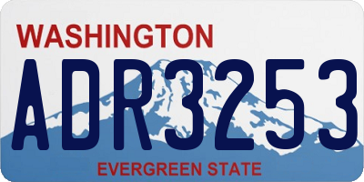 WA license plate ADR3253