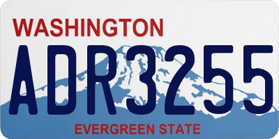 WA license plate ADR3255