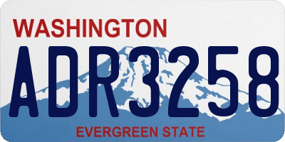 WA license plate ADR3258