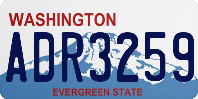 WA license plate ADR3259