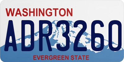WA license plate ADR3260