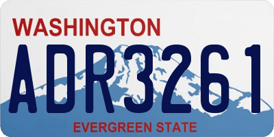 WA license plate ADR3261
