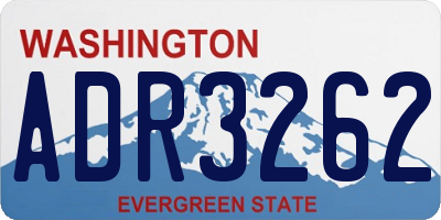 WA license plate ADR3262