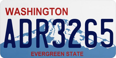 WA license plate ADR3265