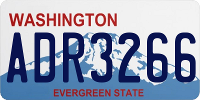 WA license plate ADR3266