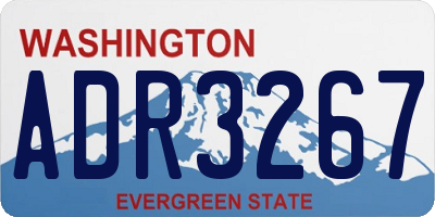 WA license plate ADR3267