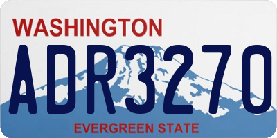 WA license plate ADR3270