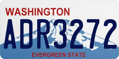 WA license plate ADR3272