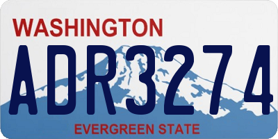 WA license plate ADR3274