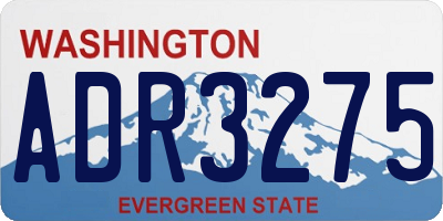 WA license plate ADR3275