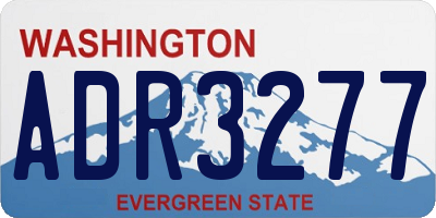WA license plate ADR3277